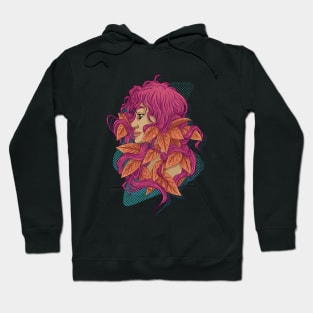 Pink n´ leaves Hoodie